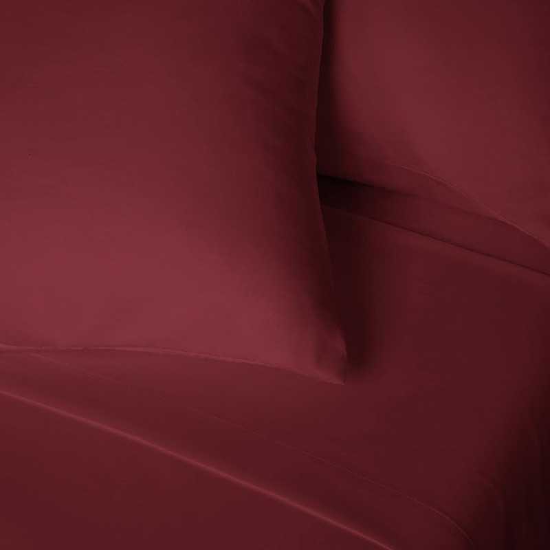 TAIE D'OREILLER COTONELLE GRENAT