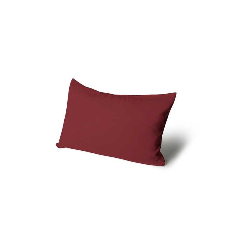 TAIE D'OREILLER COTONELLE GRENAT