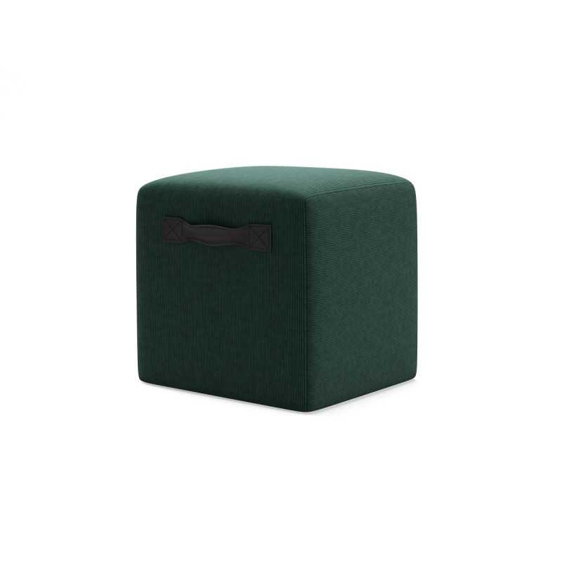 POUF CUBIC VELOURS VERT