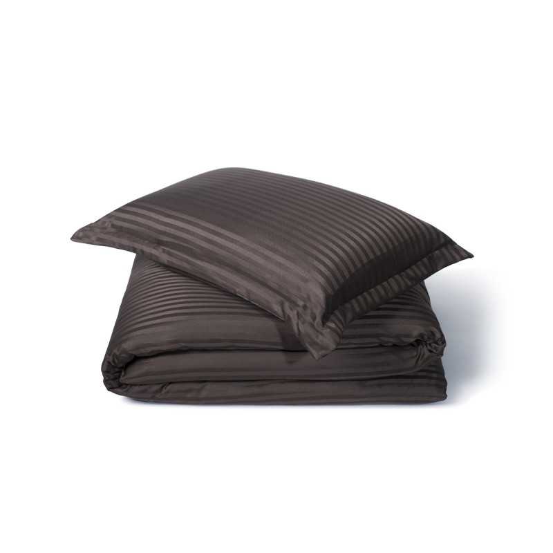 COUETTE RAYÉE SATINÉE GRISE