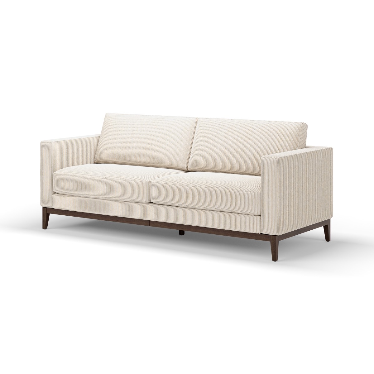 LILY 3-SEATER SOFA, IVORY VELVET