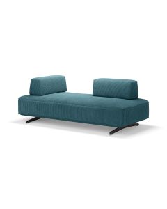 BANQUETTE DANNA VELOURS BLEU CANARD