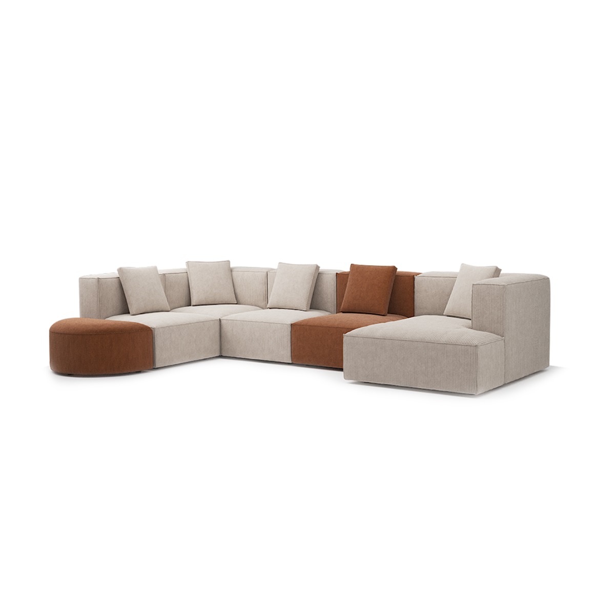 SPRING SOFA, 6 SEATERS